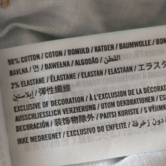 Hollister High Rise Denim Jean Skirt 26 Micro Mini Distressed Y2K Elena Gilbert - Picture 7 of 16